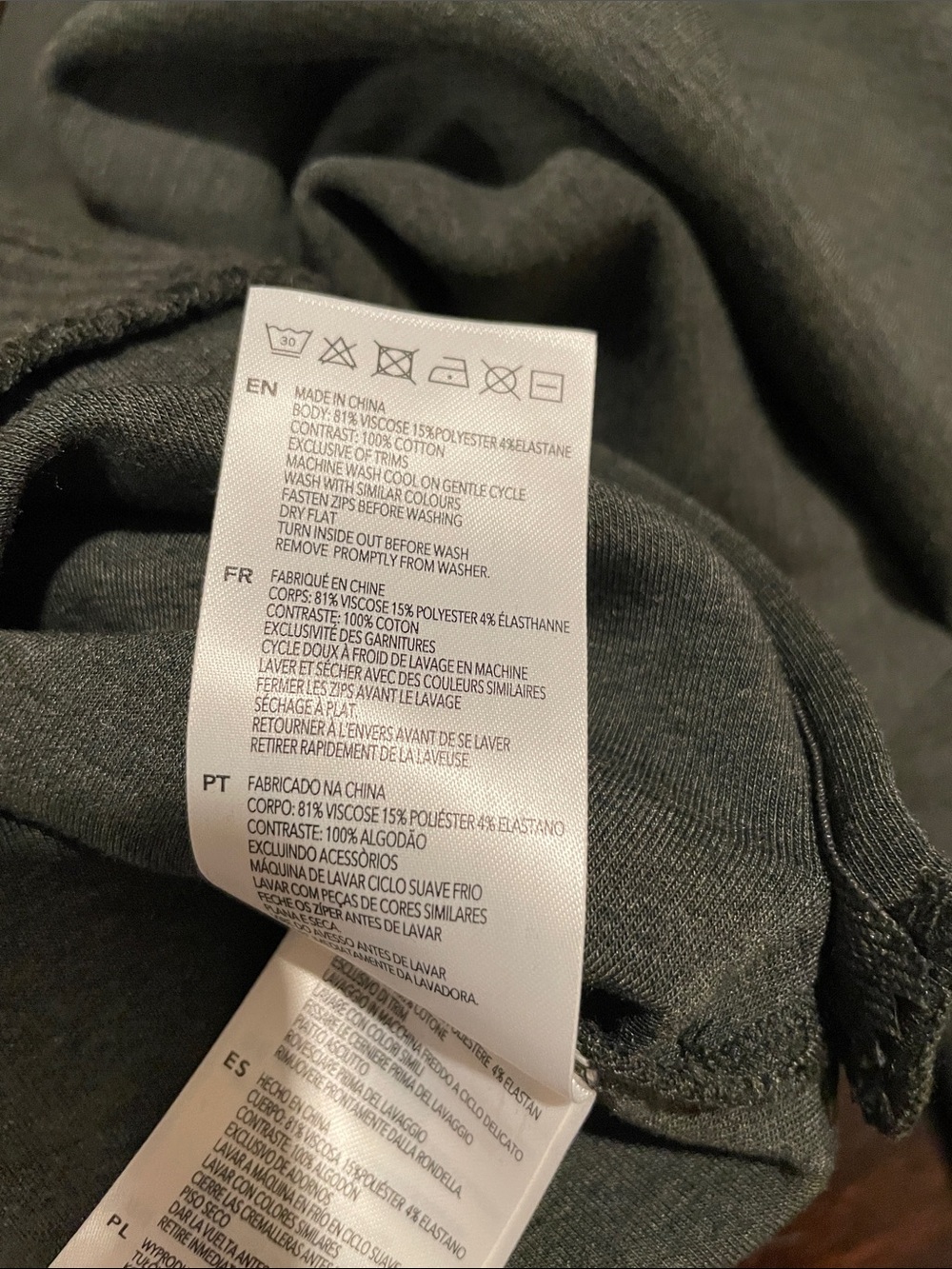VARLEY DoubleSoft Barker High Neck Sweat Olive Marl, NWT - Picture 11 of 12
